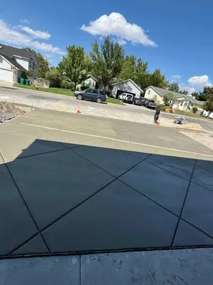 Blue Rocky Mountain Construction Logo