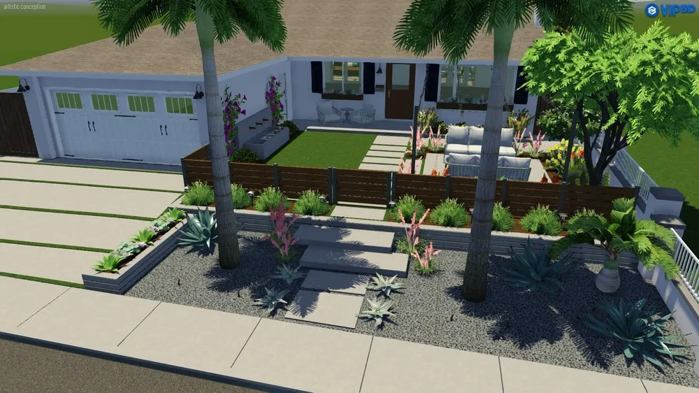 Custom lawn care service in Brea, CA by Blue Sage Design