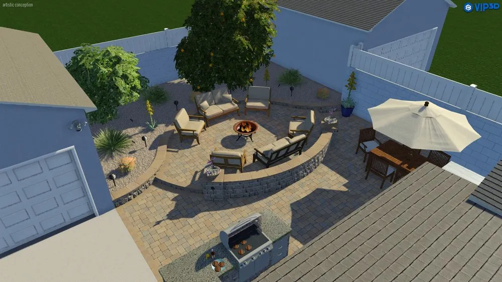 Local outdoor landscaping in Brea, CA by Blue Sage Design