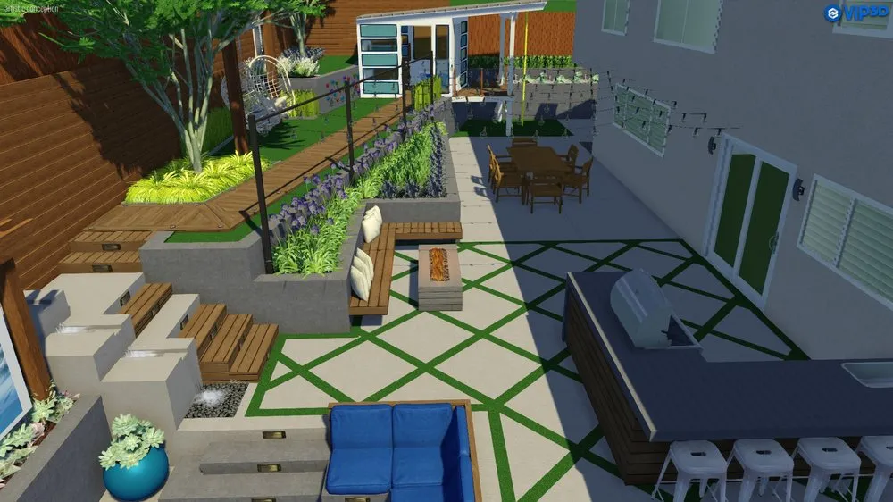 Custom lawn care service for year-round maintenance in Brea, CA by Blue Sage Design