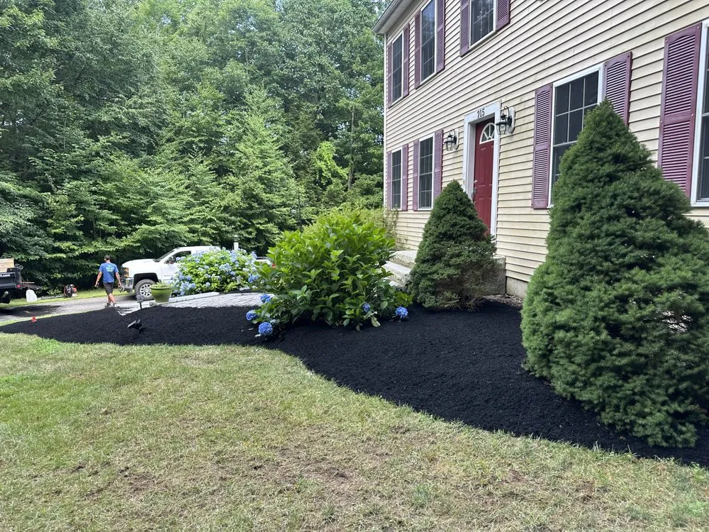 Affordable landscape installation in Raymond, NH by Blue Sky Landscaping
