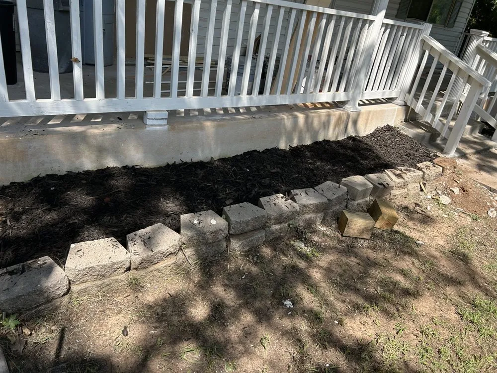 Custom garden landscaping for residential properties in Choctaw, OK by Blue Sky Landworks