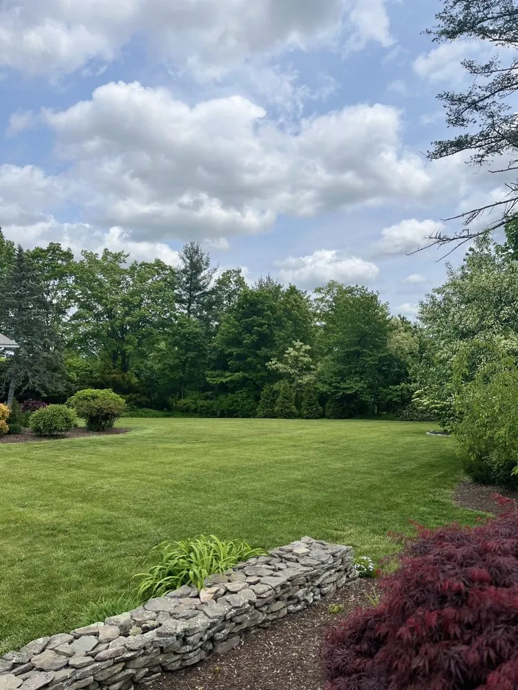 Custom garden landscaping with custom design across North Haven, CT - Blue Trail Lawn Care