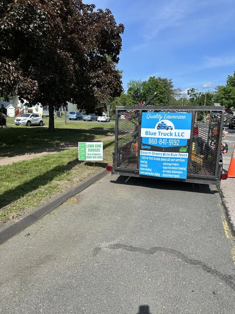 Affordable outdoor landscaping in New Britain, CT - Blue Truck