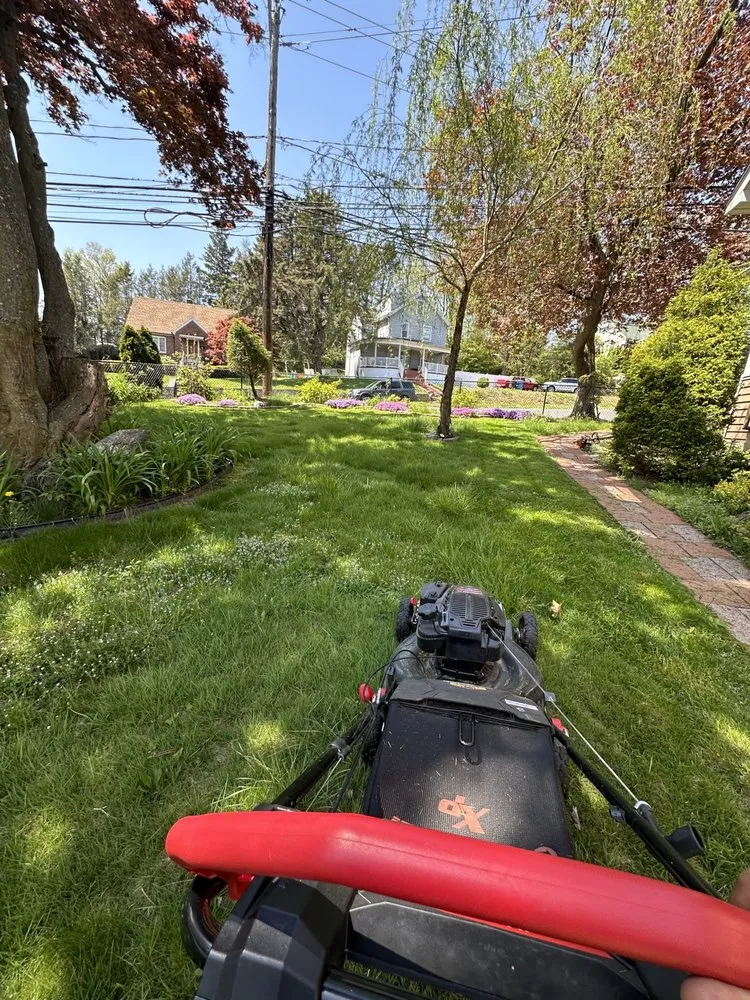 Affordable lawn mowing service experts serving New Britain, CT - Blue Truck