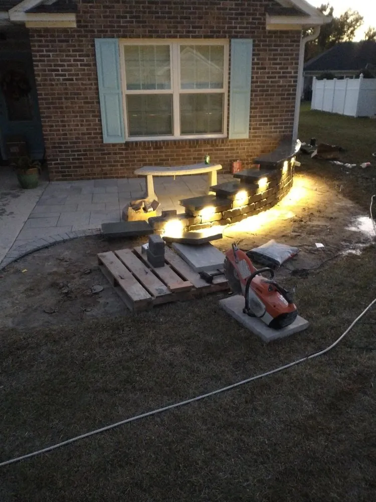 Custom yard maintenance for outdoor upgrades in Little River, SC by Blue Water Pavers