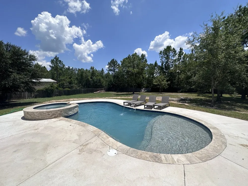 Custom residential landscaping in Beaumont, TX - BlueFin Pools