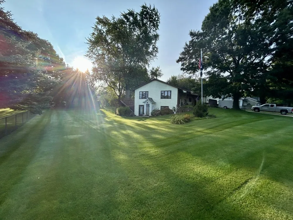 Expert landscape installation for residential properties in Belding, MI by BlueGrass Lawns