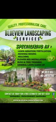 BlueView Landscaping Logo