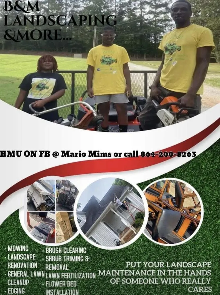 Professional lawn mowing service in Crosshill, SC by B&M Affordable Lawn Care Service and More
