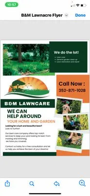 B&M Lawn Care Logo