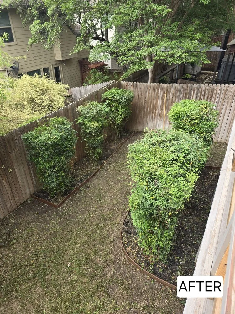 Custom outdoor landscaping with custom design across San Antonio, TX - BMK General Services