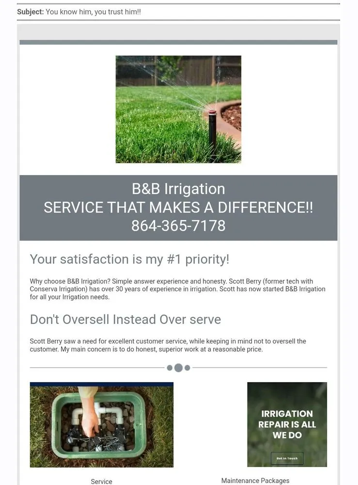 Affordable landscaping services for residential properties across Mauldin, SC - BnB Irrigation