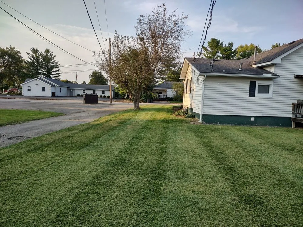 Custom landscape installation with custom design in Circleville, OH by Bobby & Sons Lawncare