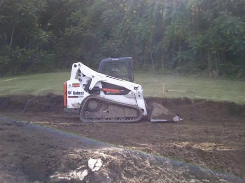 Custom landscape installation with custom design in Jamul, CA by Bobcat Service