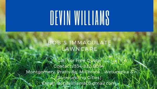 Bob's Immaculate Lawncare Logo