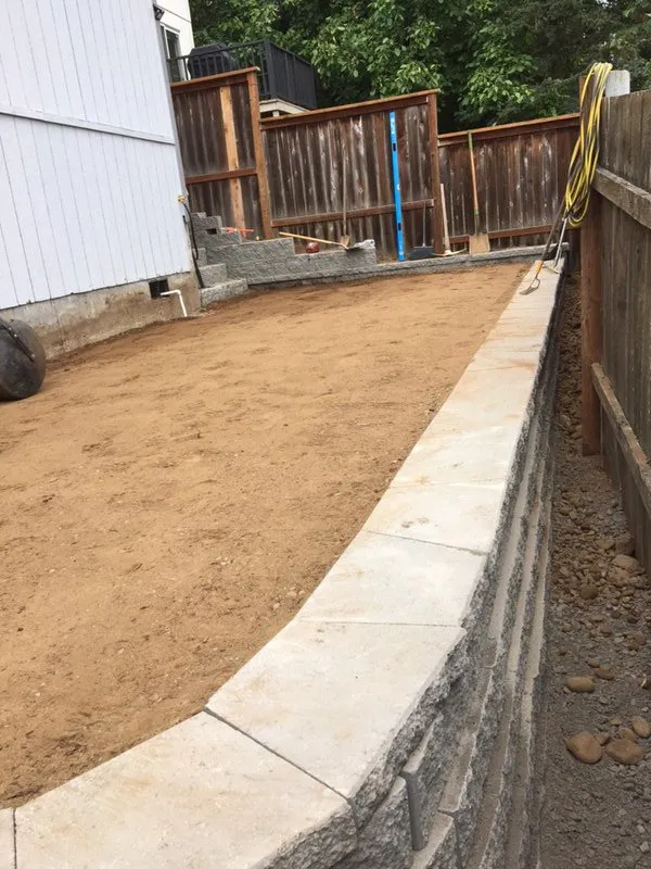 Custom garden landscaping in Fairview, OR by Bolanos General Construction