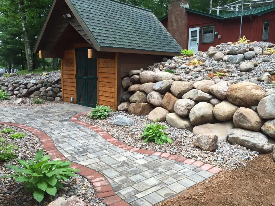 Custom outdoor landscaping for homes in Antigo, WI by Bolengreen Landscaping & Snow Removal