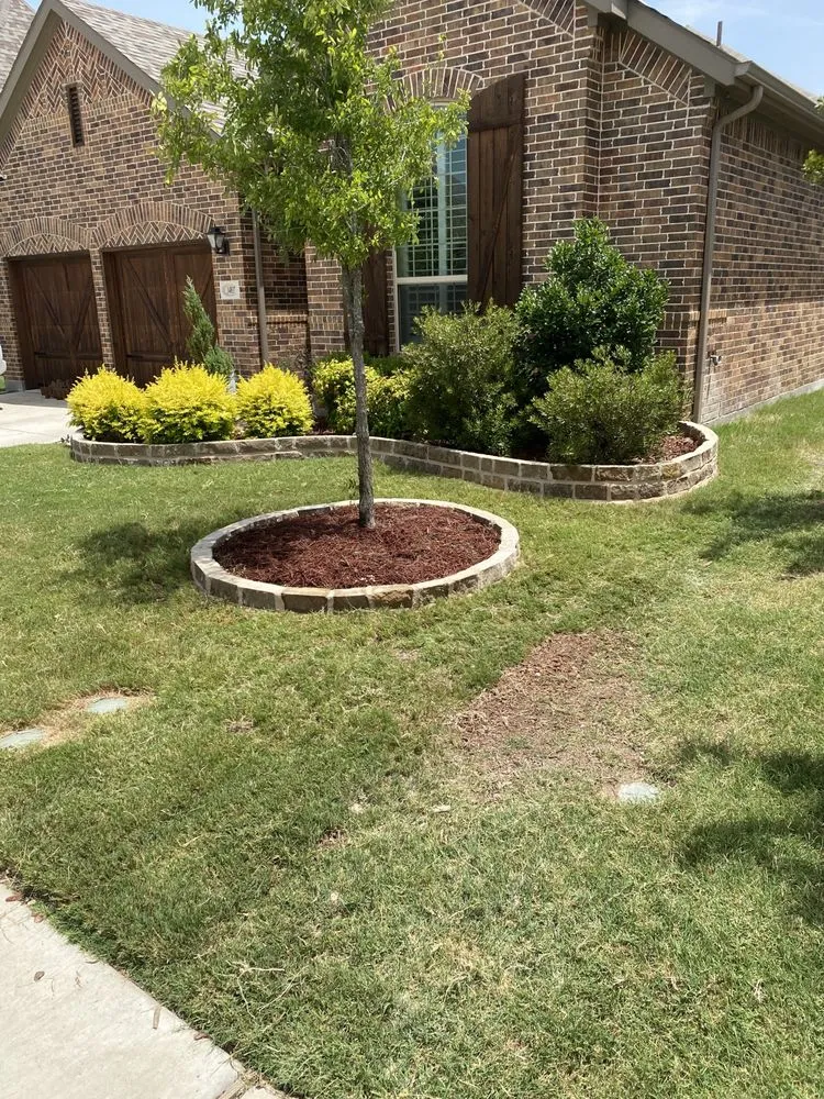 Custom lawn care service in Haltom City, TX by Bonaventure Stone and Patio