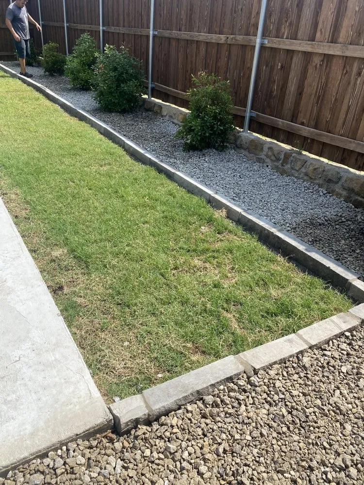 Local yard cleanup service with custom design in Haltom City, TX by Bonaventure Stone and Patio