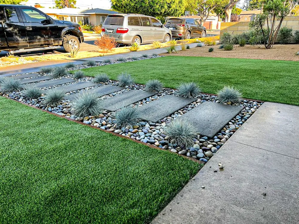 Professional landscape installation with custom design in Las Vegas, NV by Bonilla Landscaping