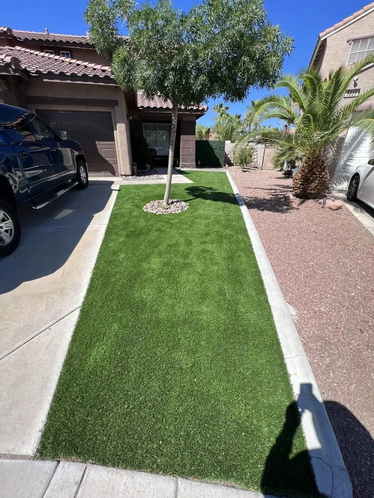Custom yard cleanup service with custom design in Las Vegas, NV by Bonilla Landscaping