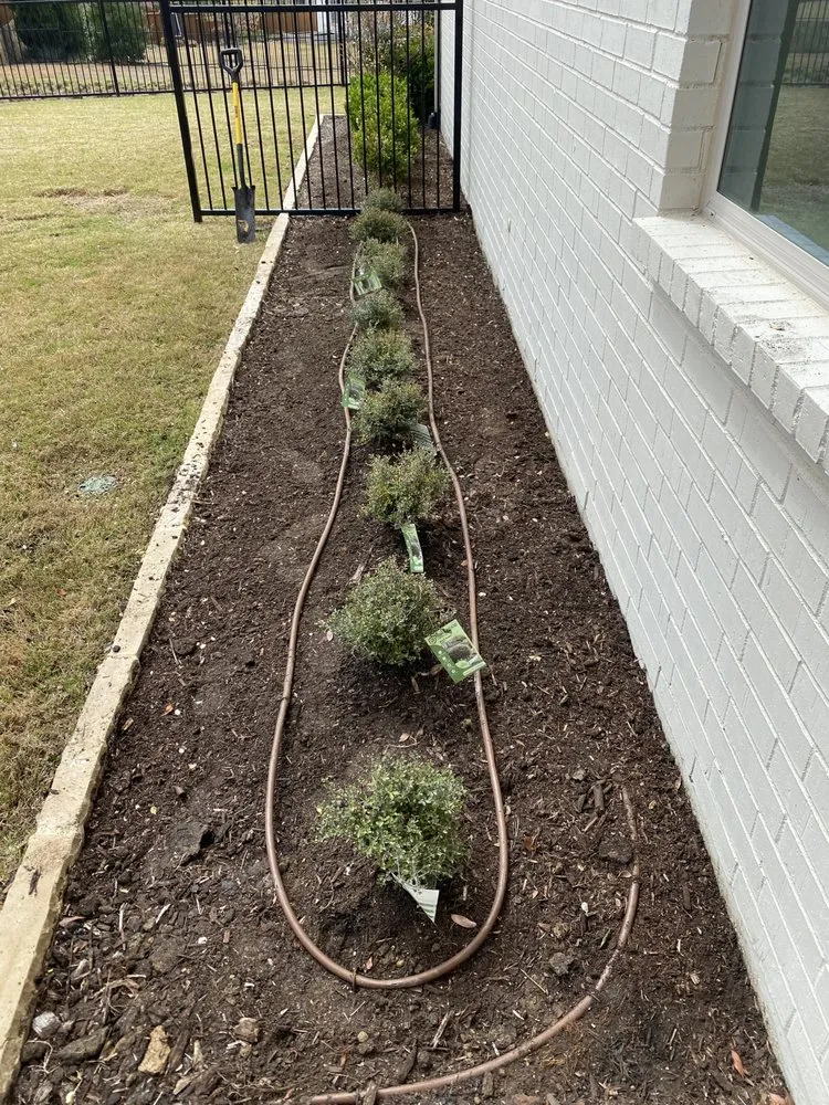 Custom residential landscaping in Little Elm, TX by Bonilla Lawn and Garden Care