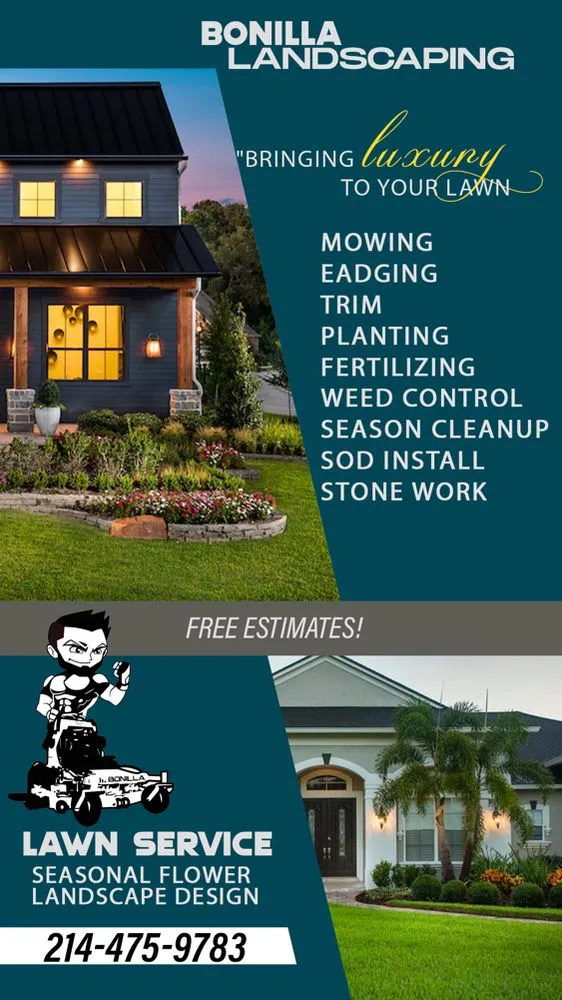 Top-rated landscape design in Little Elm, TX by Bonilla Lawn and Garden Care