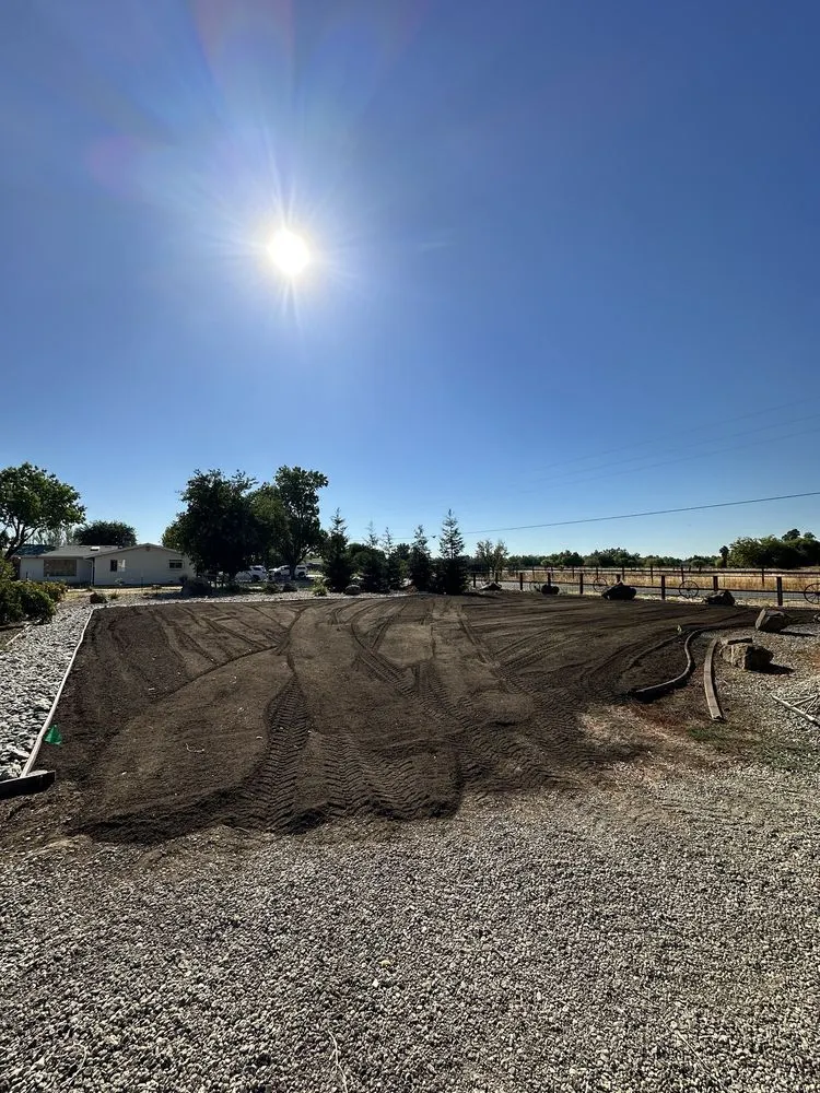 Reliable lawn care service with custom design in Winters, CA by Bonos tractor services