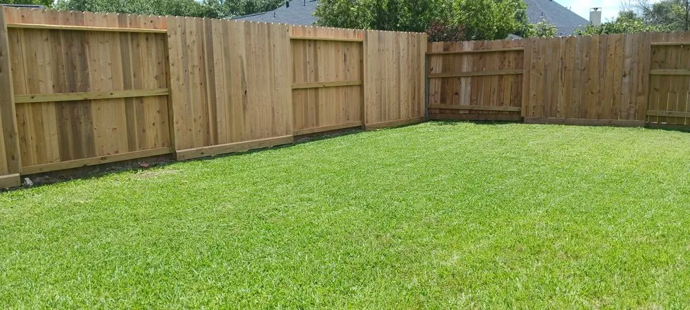 Custom landscape installation with custom design in Alvin, TX by Bonterra Solutions