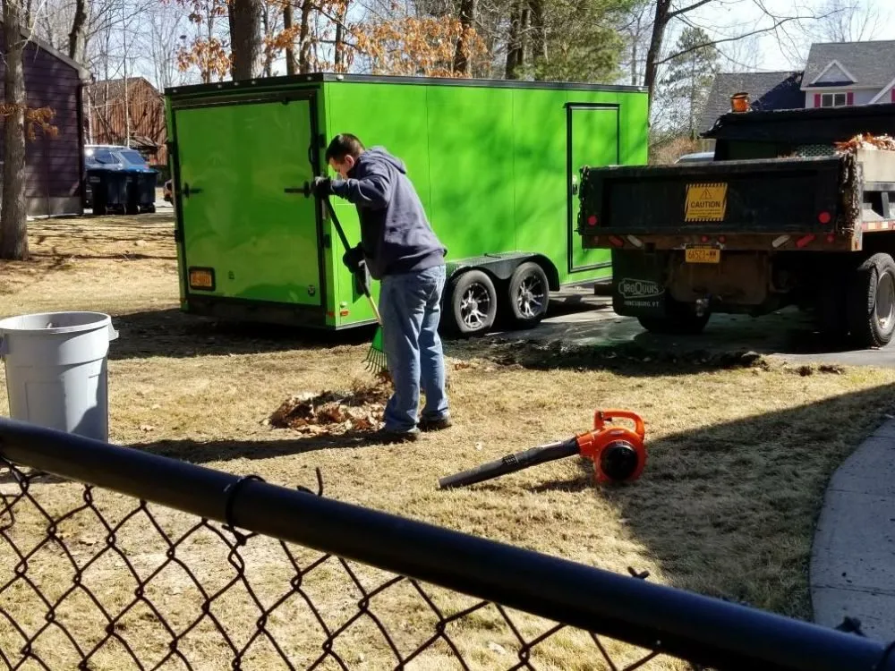 Custom landscape installation in Plattsburgh, NY by Booth Rentals & Property Management