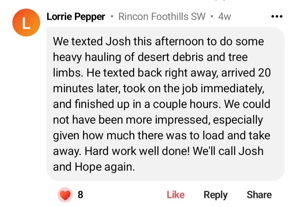 Custom residential landscaping experts serving Tucson, AZ - Boots and Truck