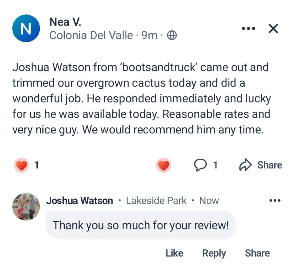 Professional yard cleanup service experts serving Tucson, AZ - Boots and Truck