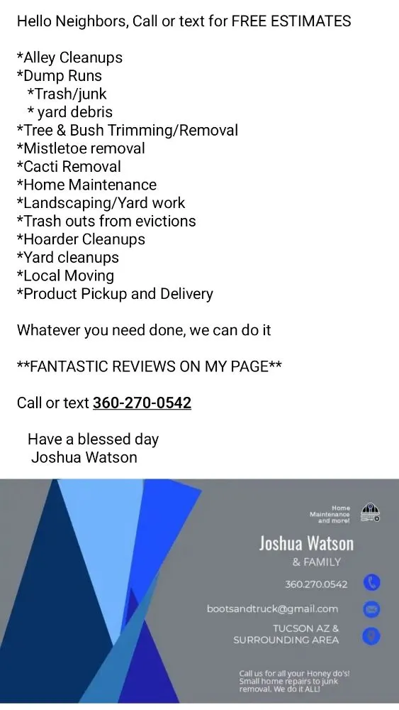 Reliable residential landscaping in Tucson, AZ - Boots and Truck