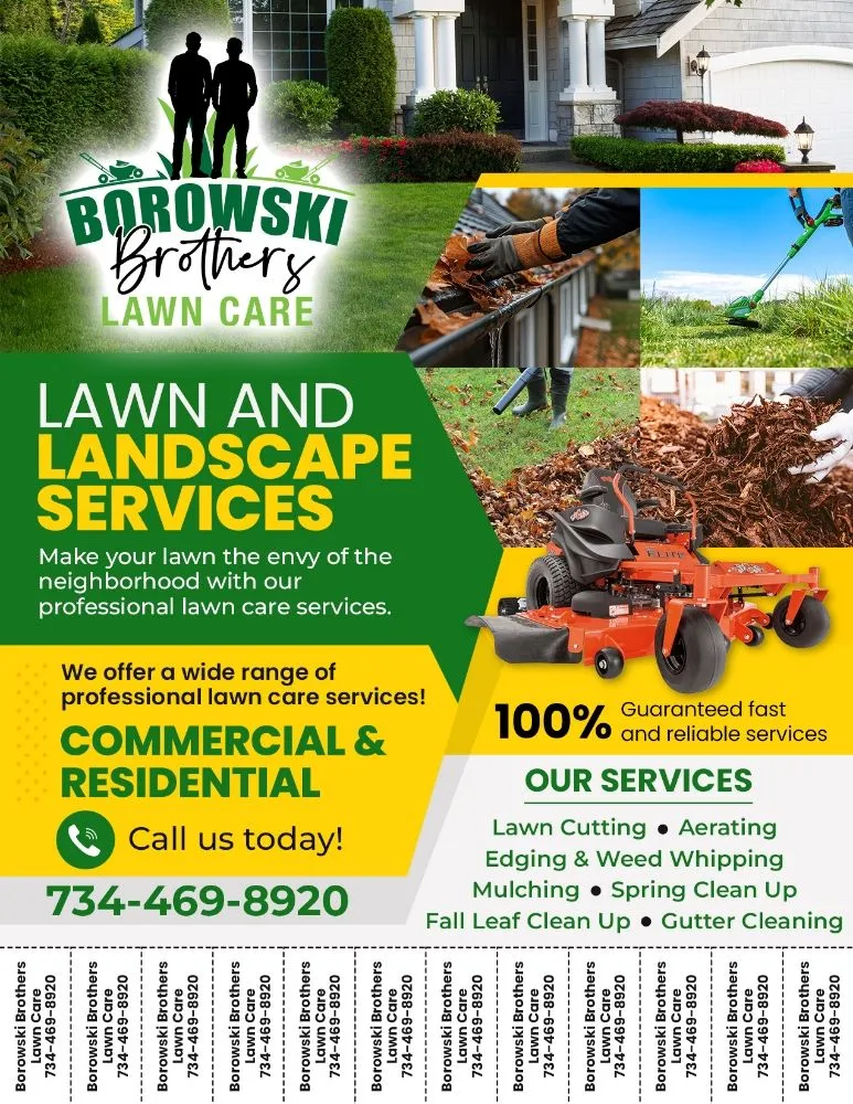 Local lawn care service with custom design in Livonia, MI by Borowski Brothers Lawn Care