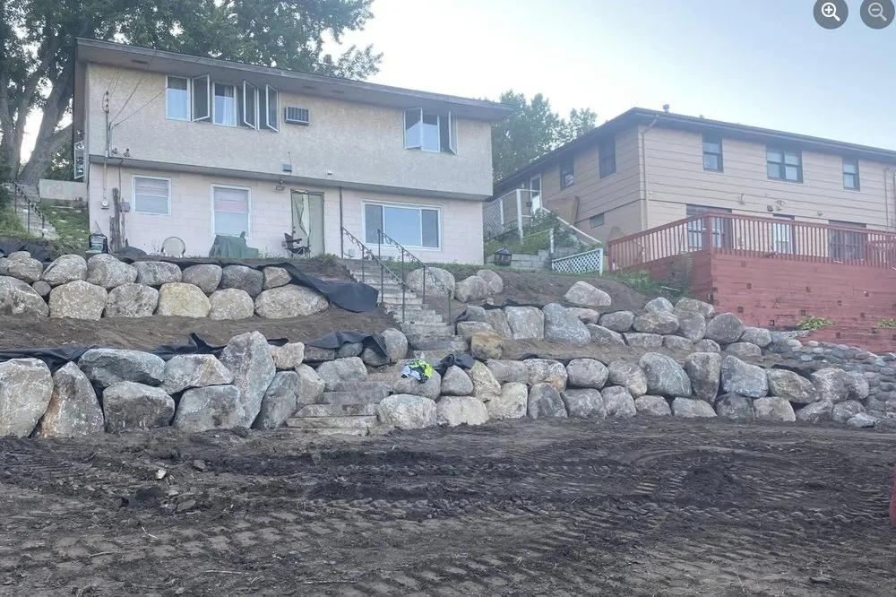 Custom yard maintenance in North Branch, MN by Boss Construction