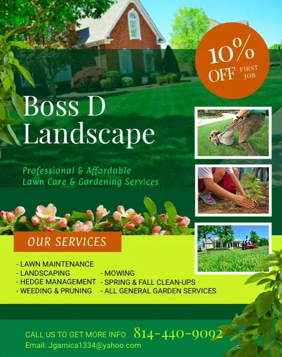 Trusted lawn mowing service for beautiful yards across Erie, PA - Boss D Landscape