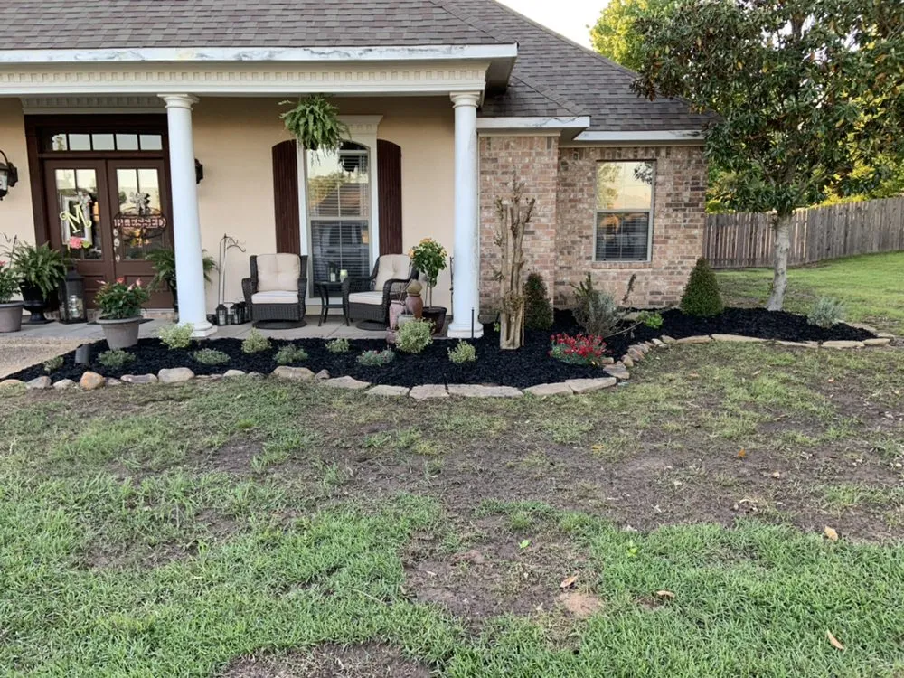 Local landscape installation with custom design in Bossier City, LA by Bossier Botanical Landscape