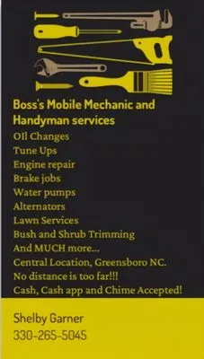 Boss's Mobile Mechanic and Handyman Services Logo