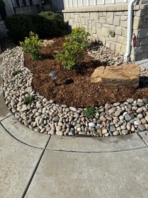 Professional landscape installation in Andover, KS by Bossy Oak Landscaping
