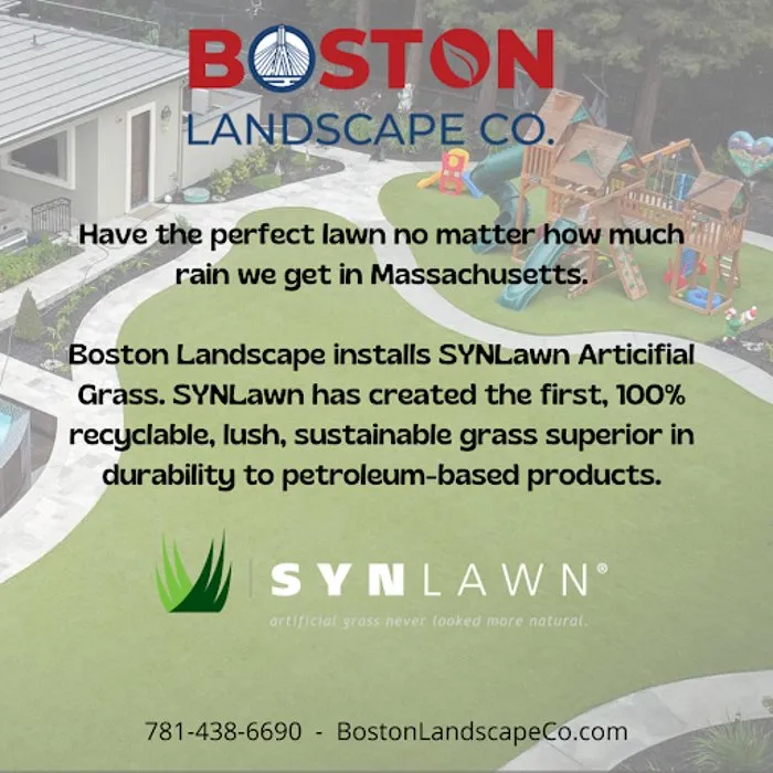 Professional lawn mowing service with custom design in Billerica, MA by Boston Landscape