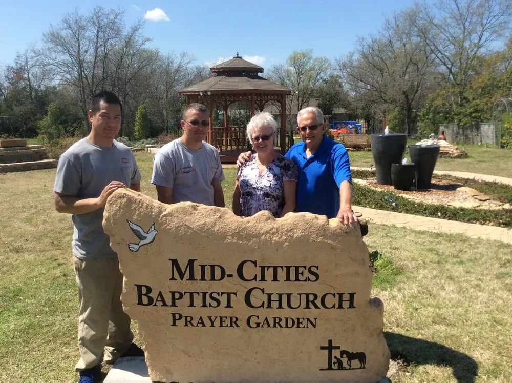 Affordable garden landscaping for beautiful yards in Flower Mound, TX by Boulder Designs of DFW