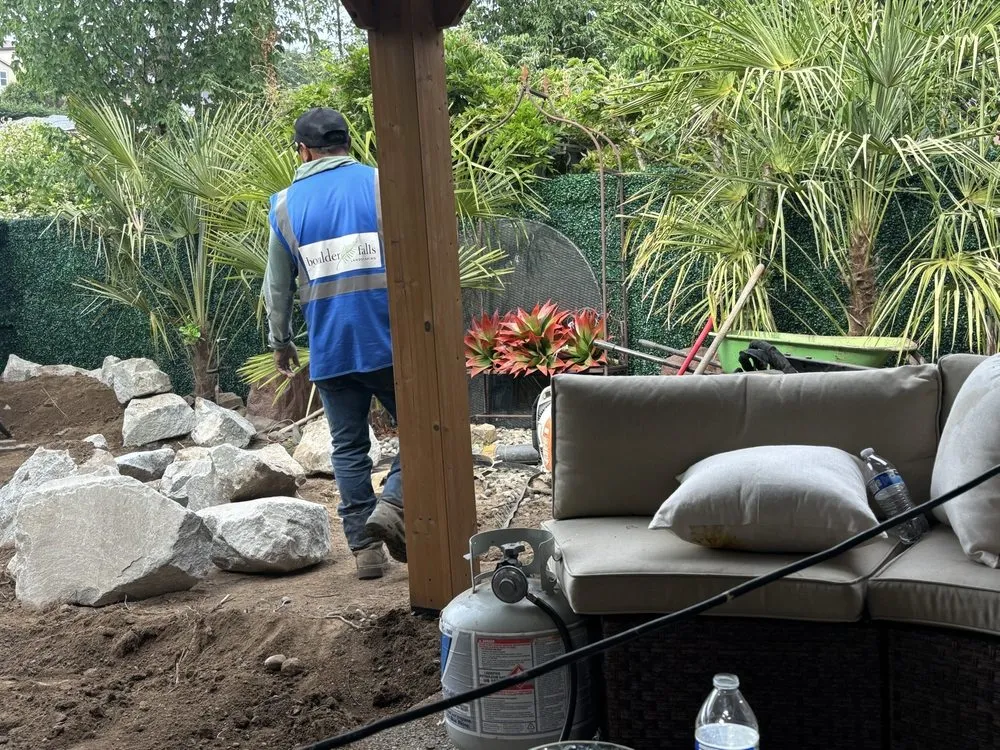 Custom garden landscaping for residential properties across Vancouver, WA - Boulder Falls Landscape