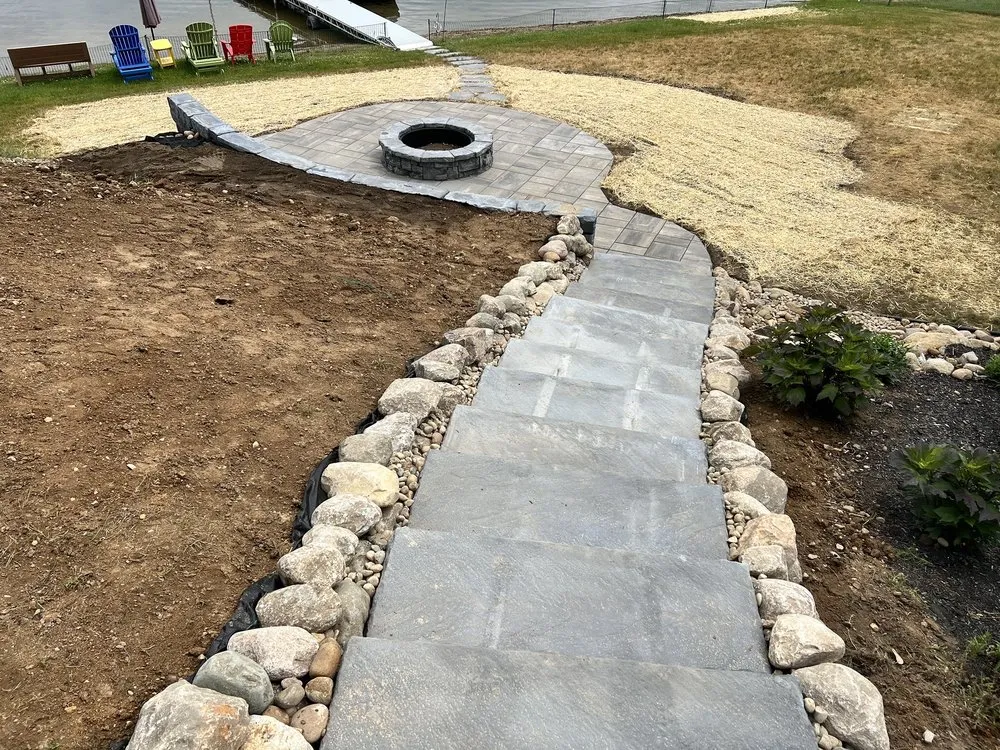 Local lawn mowing service for residential properties across Schoolcraft, MI - Boulder Landscape Construction