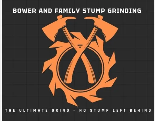 Bower and family stump grinding Logo