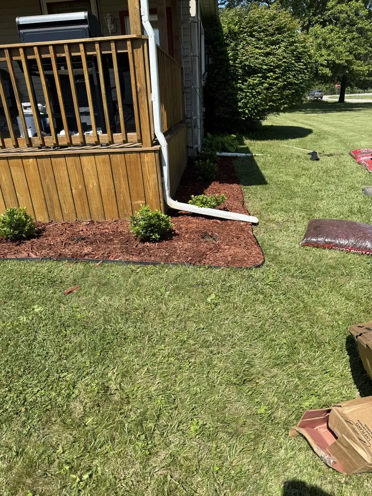 Custom garden landscaping in Rochester, IN by Bower lawn care