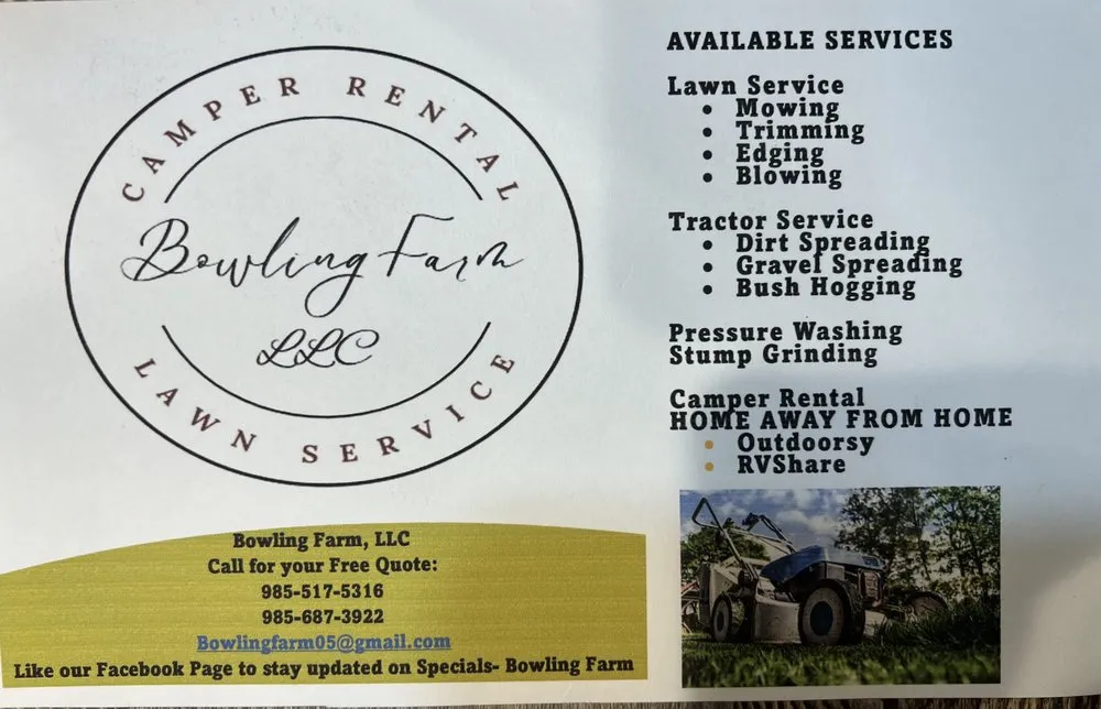 Professional lawn mowing service for residential properties across Holden, LA - Bowling Farm