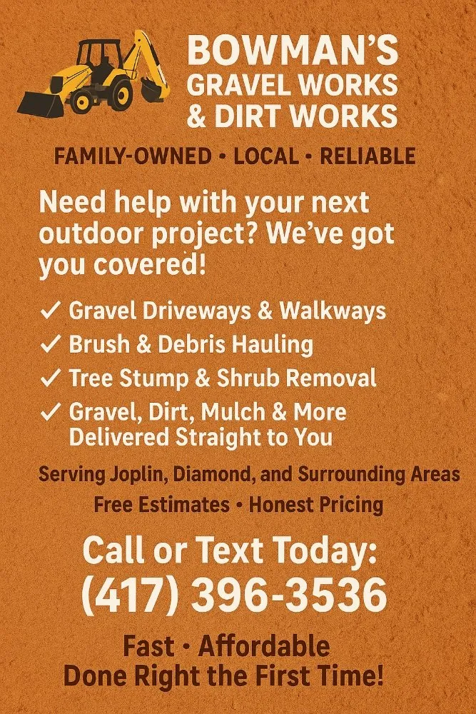 Custom lawn care service experts serving Diamond, MO - Bowman’s Gravel Works and Dirt Works