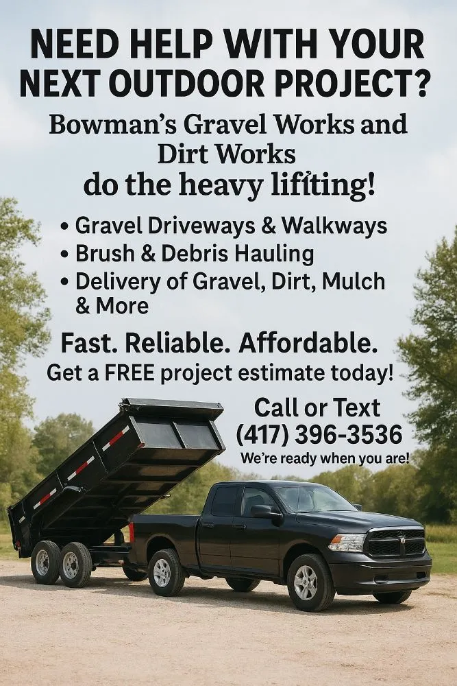 Expert yard maintenance in Diamond, MO by Bowman’s Gravel Works and Dirt Works
