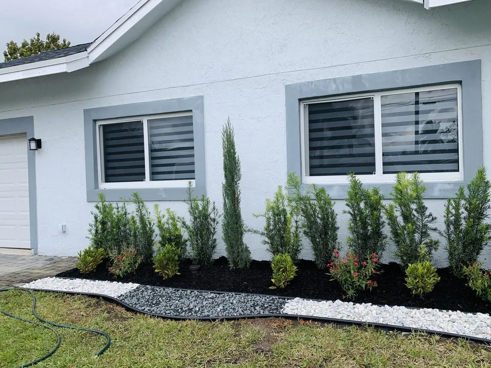 Custom landscape installation with custom design in Lake Worth, FL by Boynton Beach Landscaping